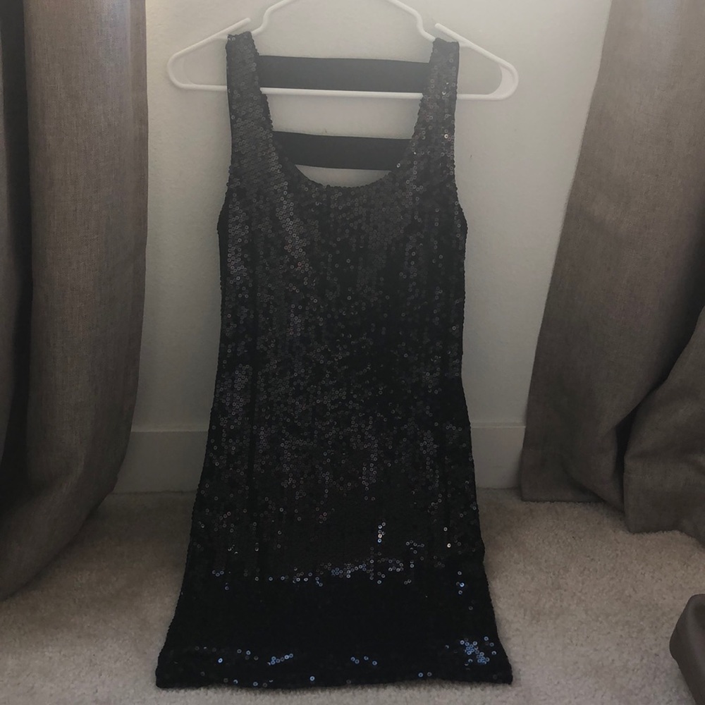 Sequins Open Back Dress